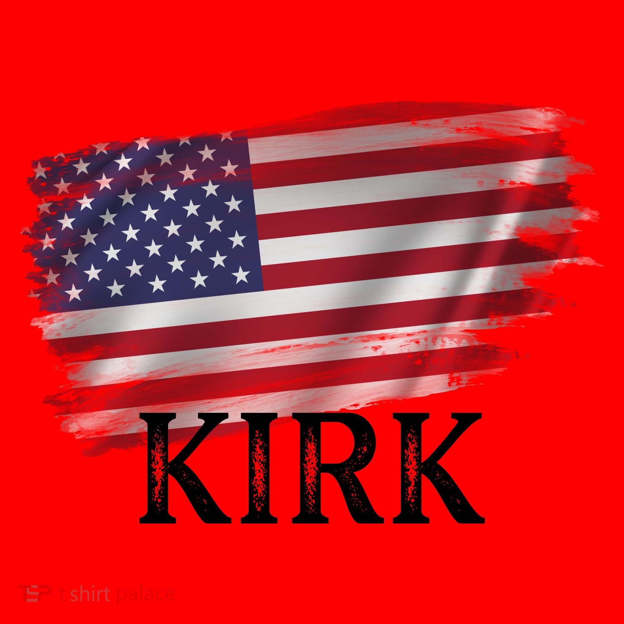 Charlie Kirk USA American Flag Santa Hat