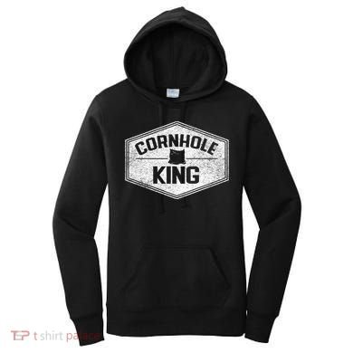 Cornhole King Vintage Distressed Design Meaningful Gift Women's Hoodie