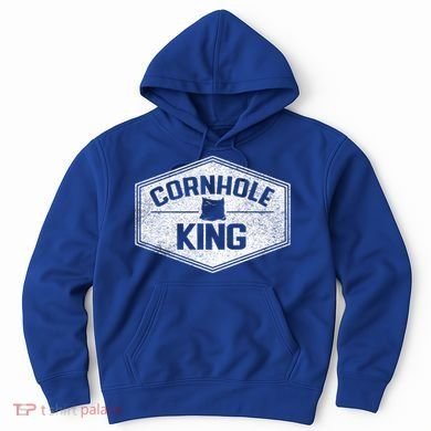 Cornhole King Vintage Distressed Design Meaningful Gift Hoodie