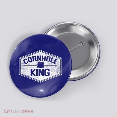 Cornhole King Vintage Distressed Design Meaningful Gift Button