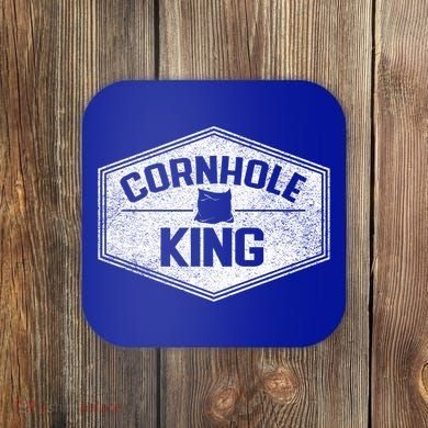 Cornhole King Vintage Distressed Design Meaningful Gift Coaster