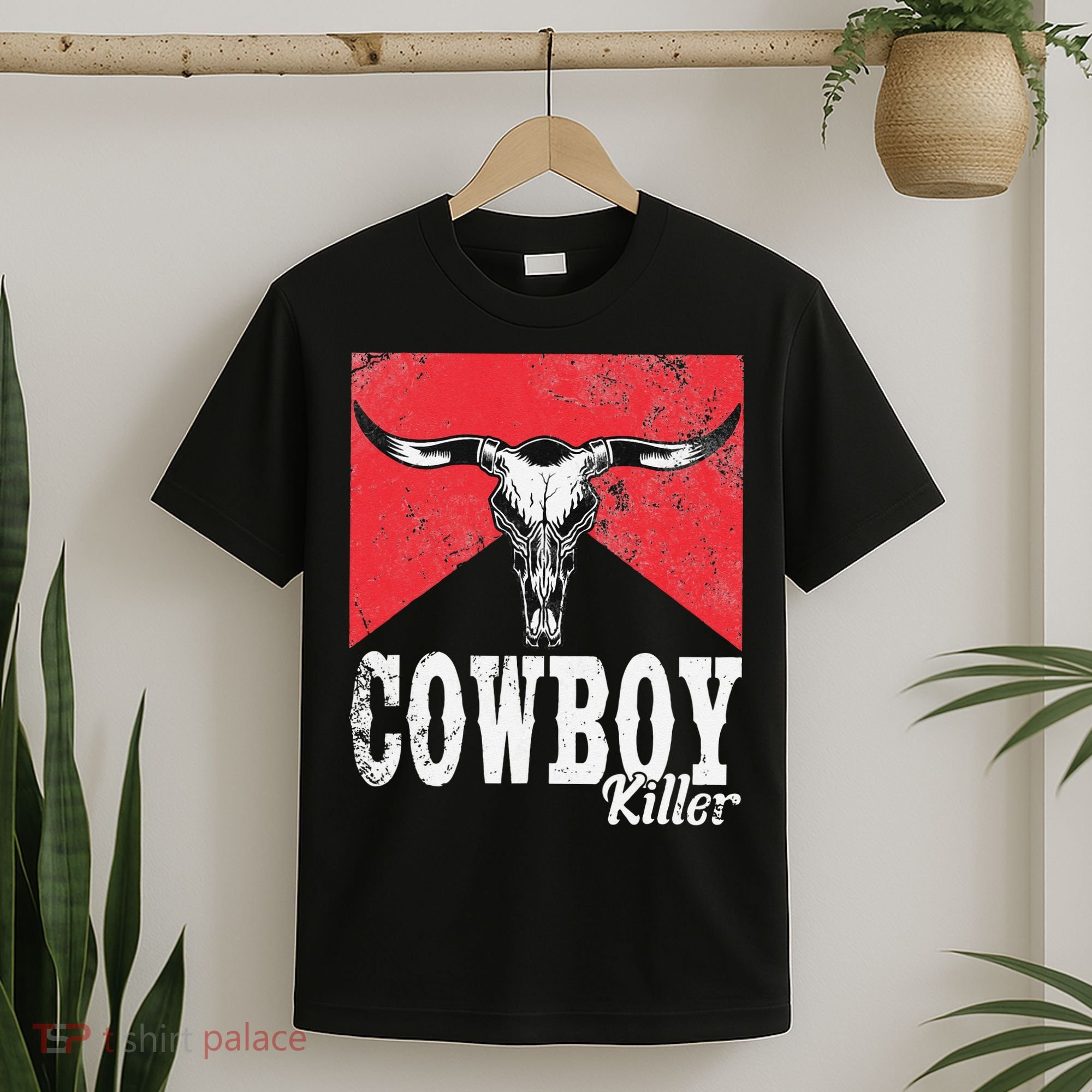 Cowboy Killer Western Cowgirl Cowboy Killers Bull Horn T-Shirt