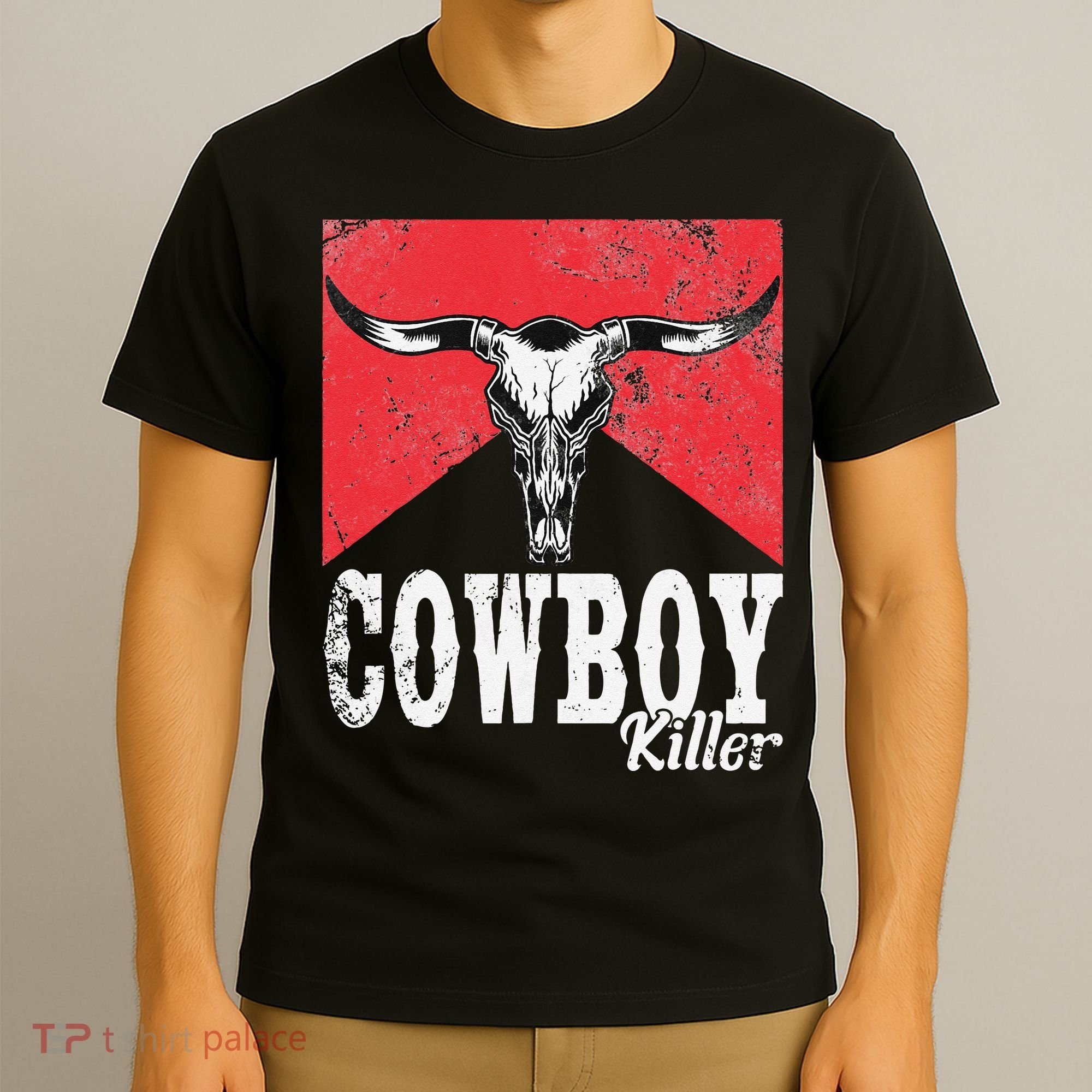 Cowboy Killer Western Cowgirl Cowboy Killers Bull Horn T-Shirt
