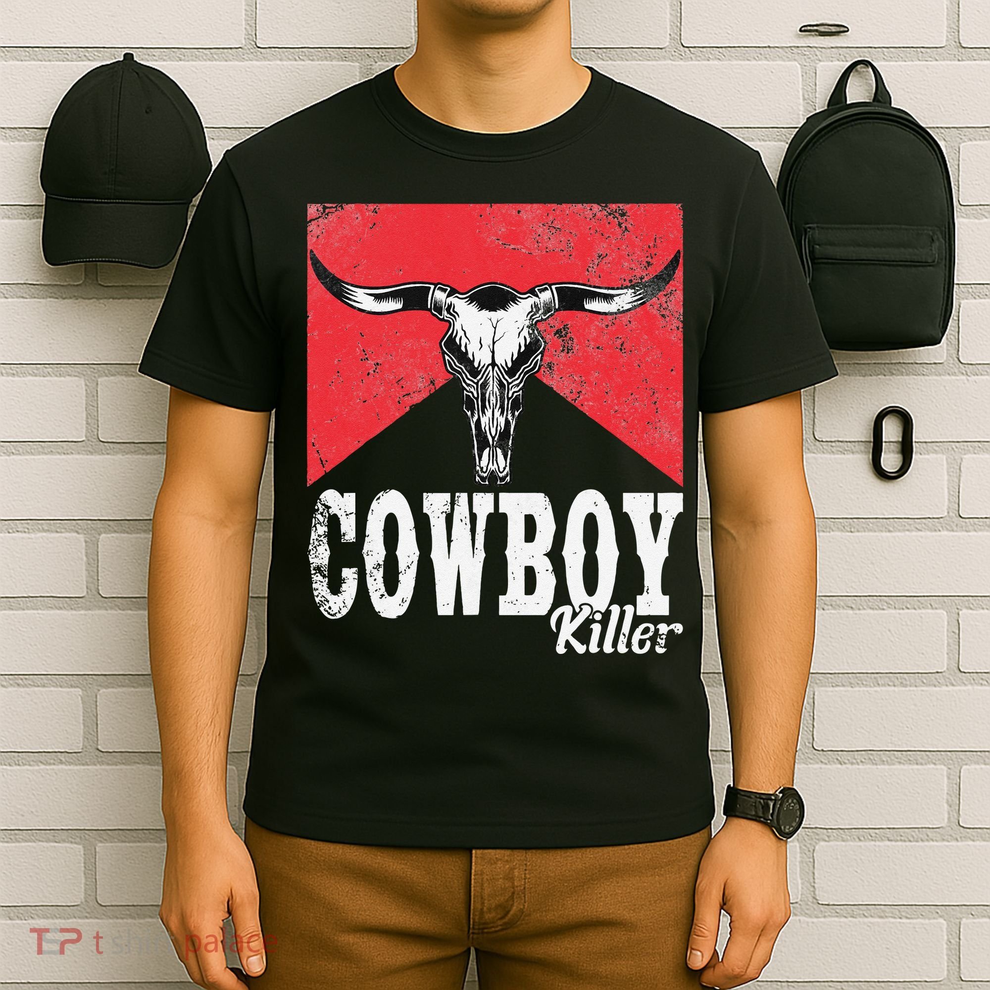 Cowboy Killer Western Cowgirl Cowboy Killers Bull Horn T-Shirt