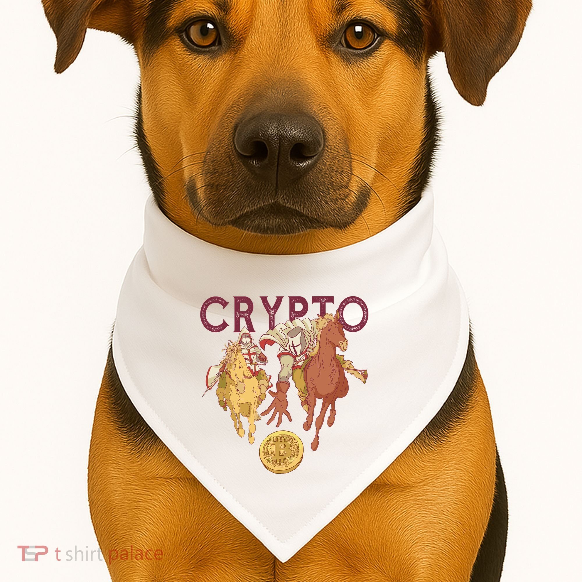 Crypto Knight Warrior Bitcoin USA-Made Doggie Bandana