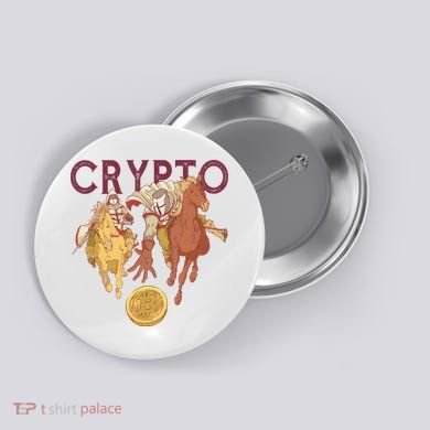 Crypto Knight Warrior Bitcoin Button