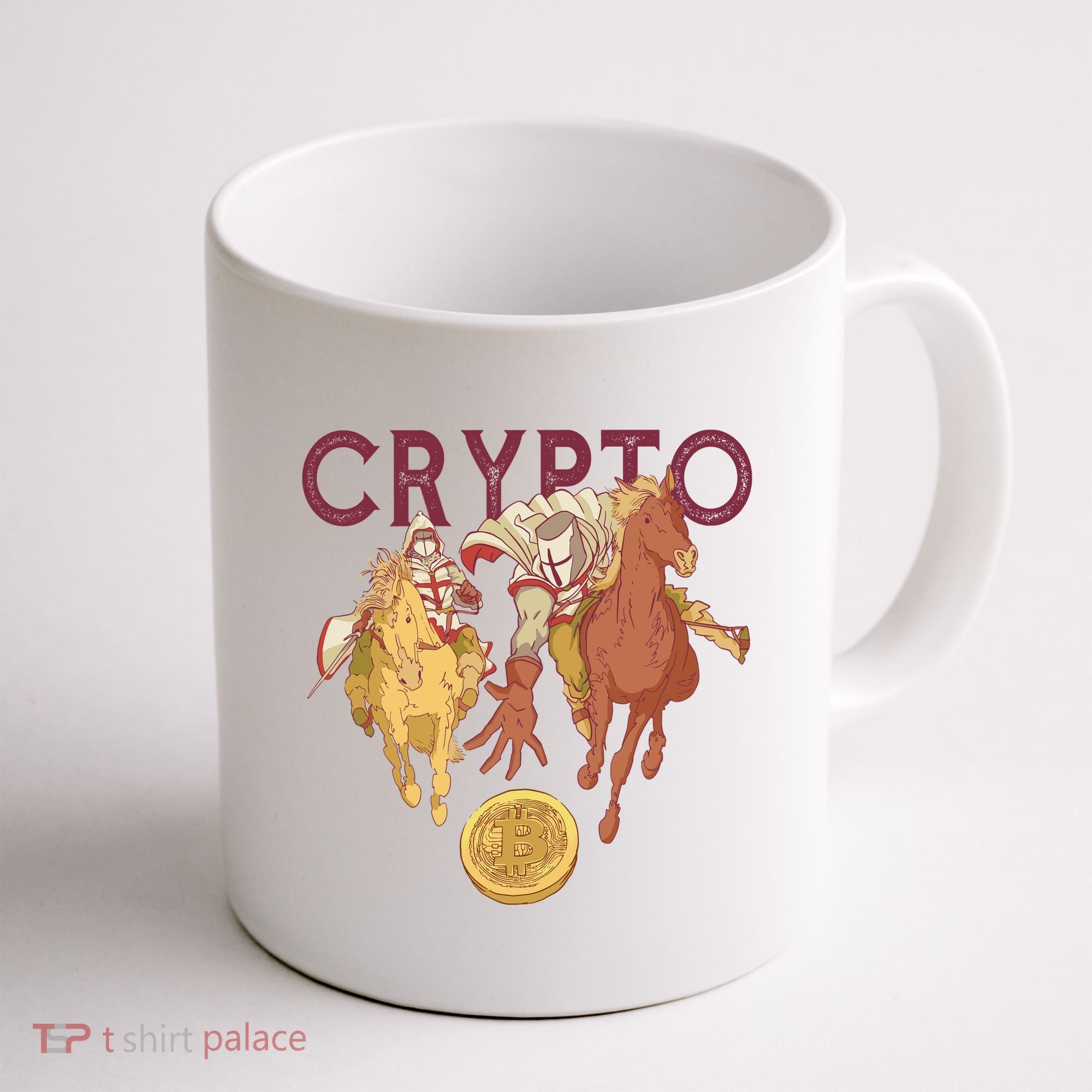 Crypto Knight Warrior Bitcoin Coffee Mug