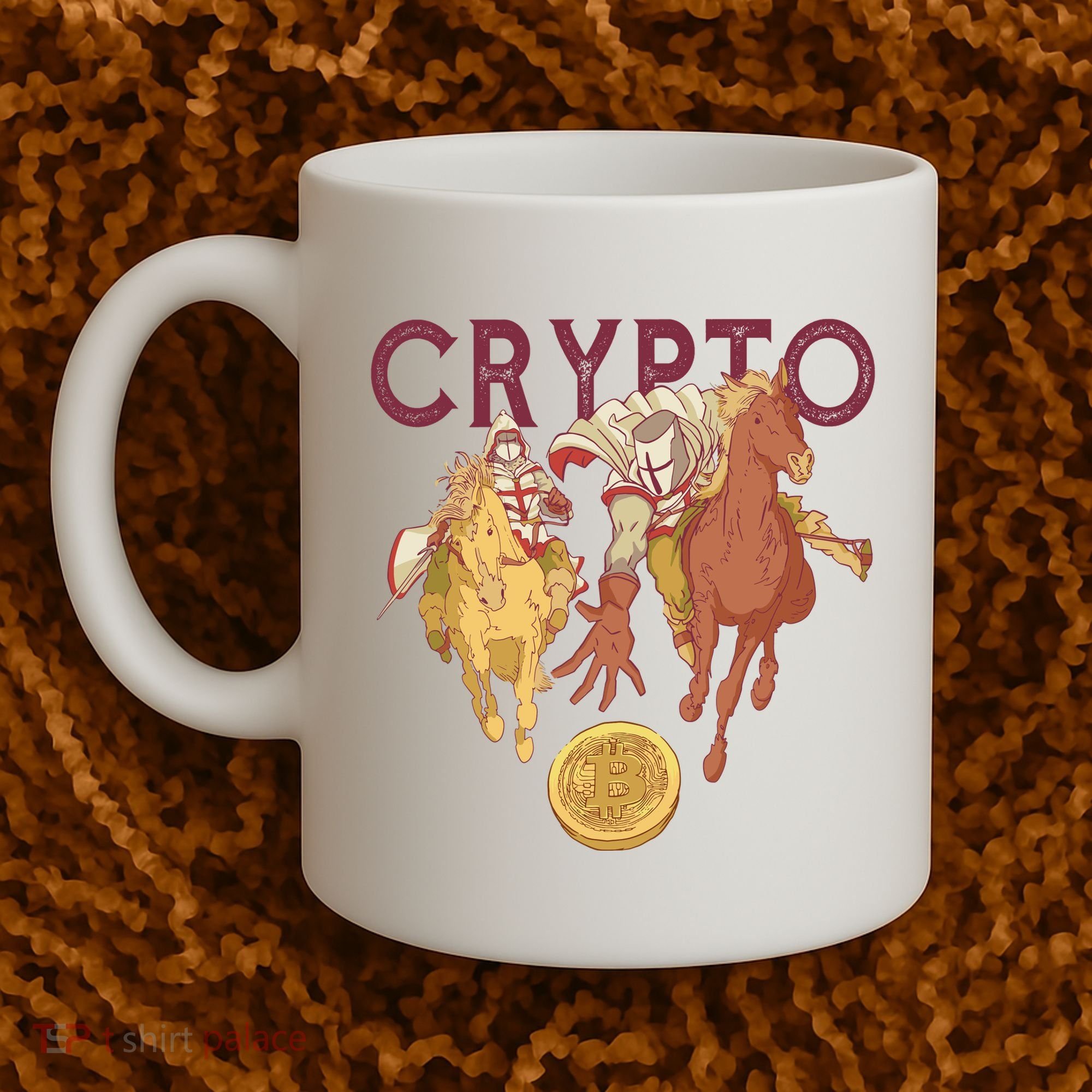 Crypto Knight Warrior Bitcoin Coffee Mug