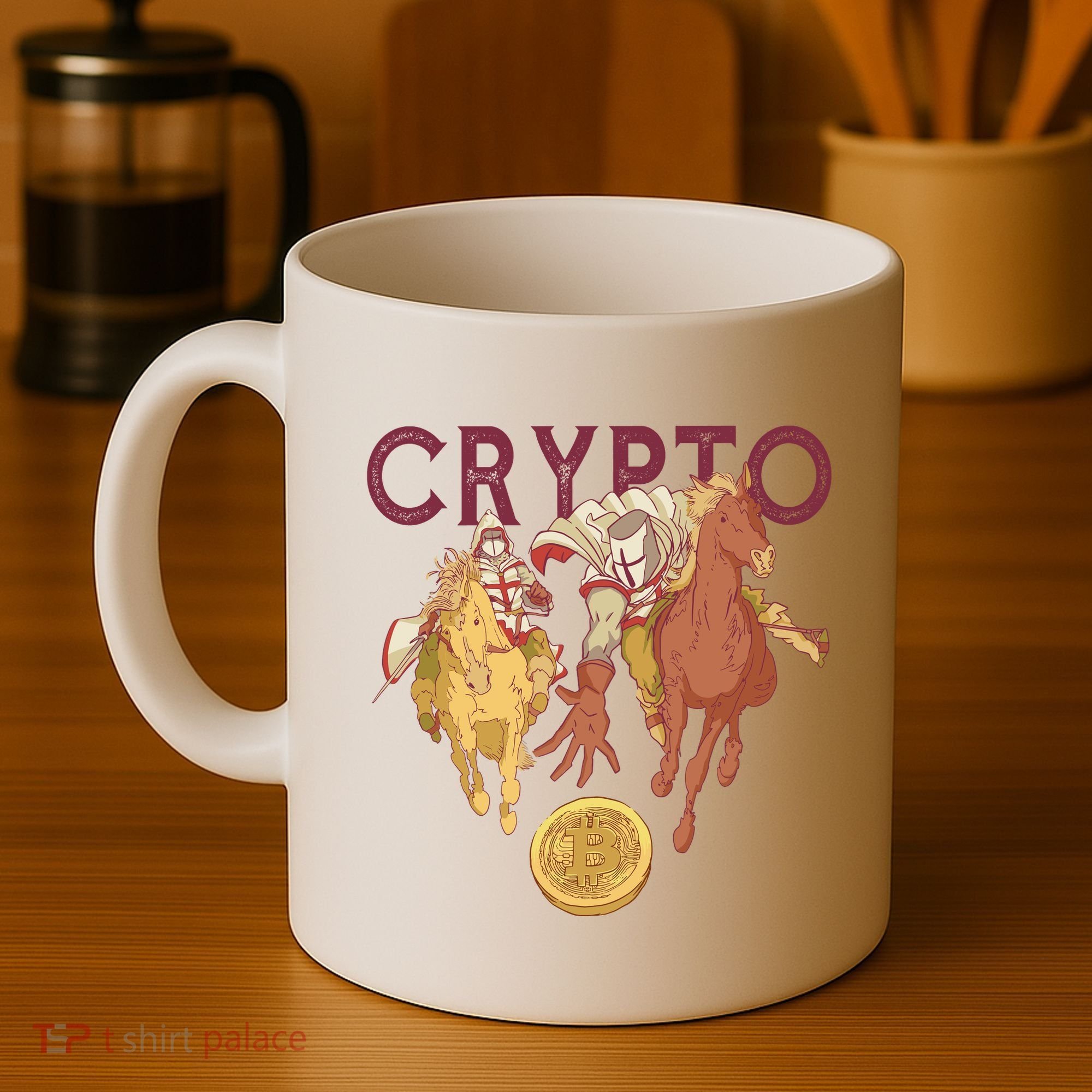 Crypto Knight Warrior Bitcoin Coffee Mug