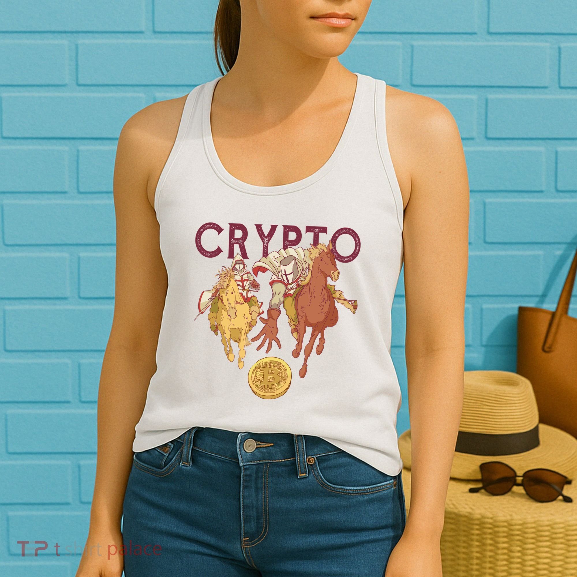 Crypto Knight Warrior Bitcoin Women's Tank Top