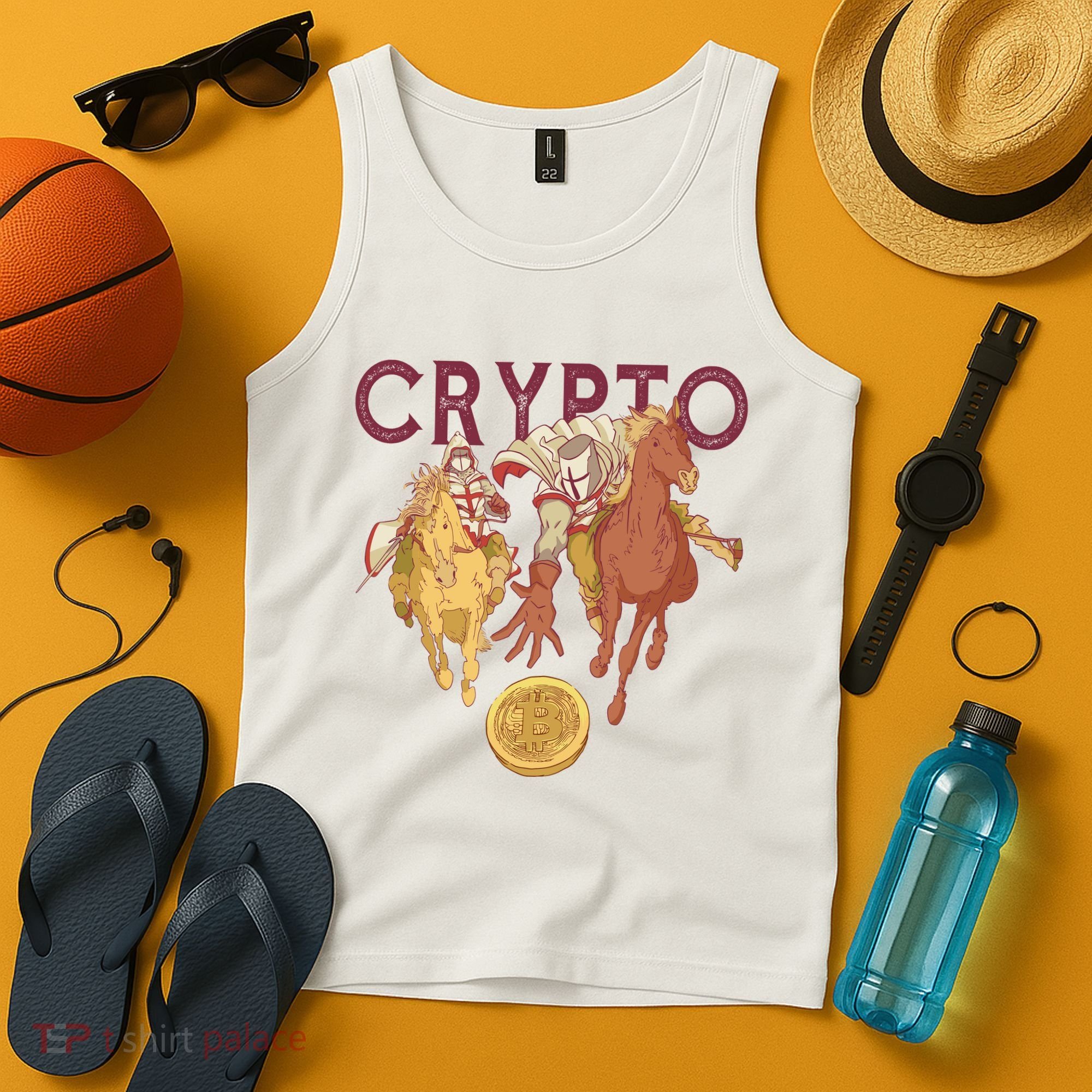 Crypto Knight Warrior Bitcoin Tank Top