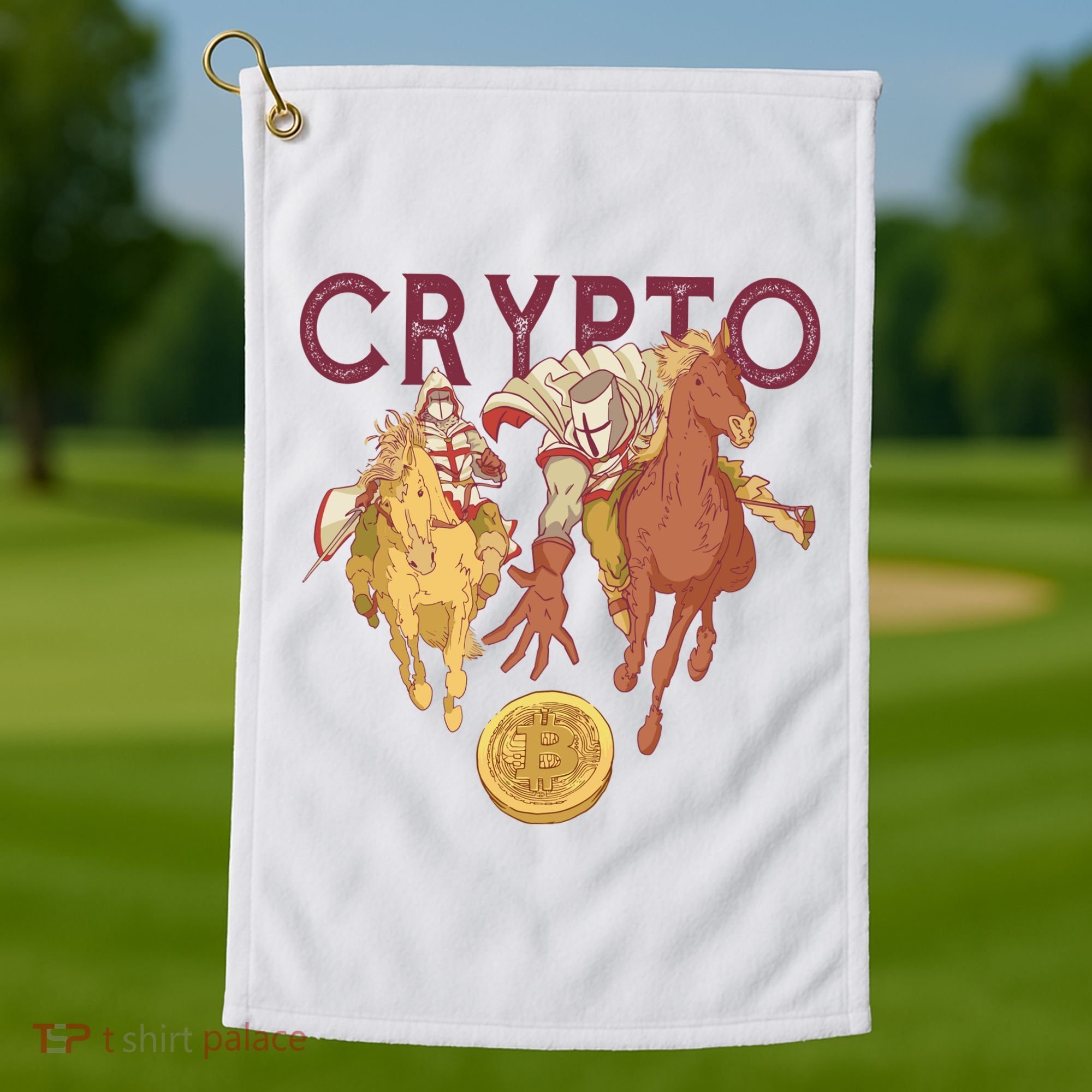 Crypto Knight Warrior Bitcoin Golf Towel