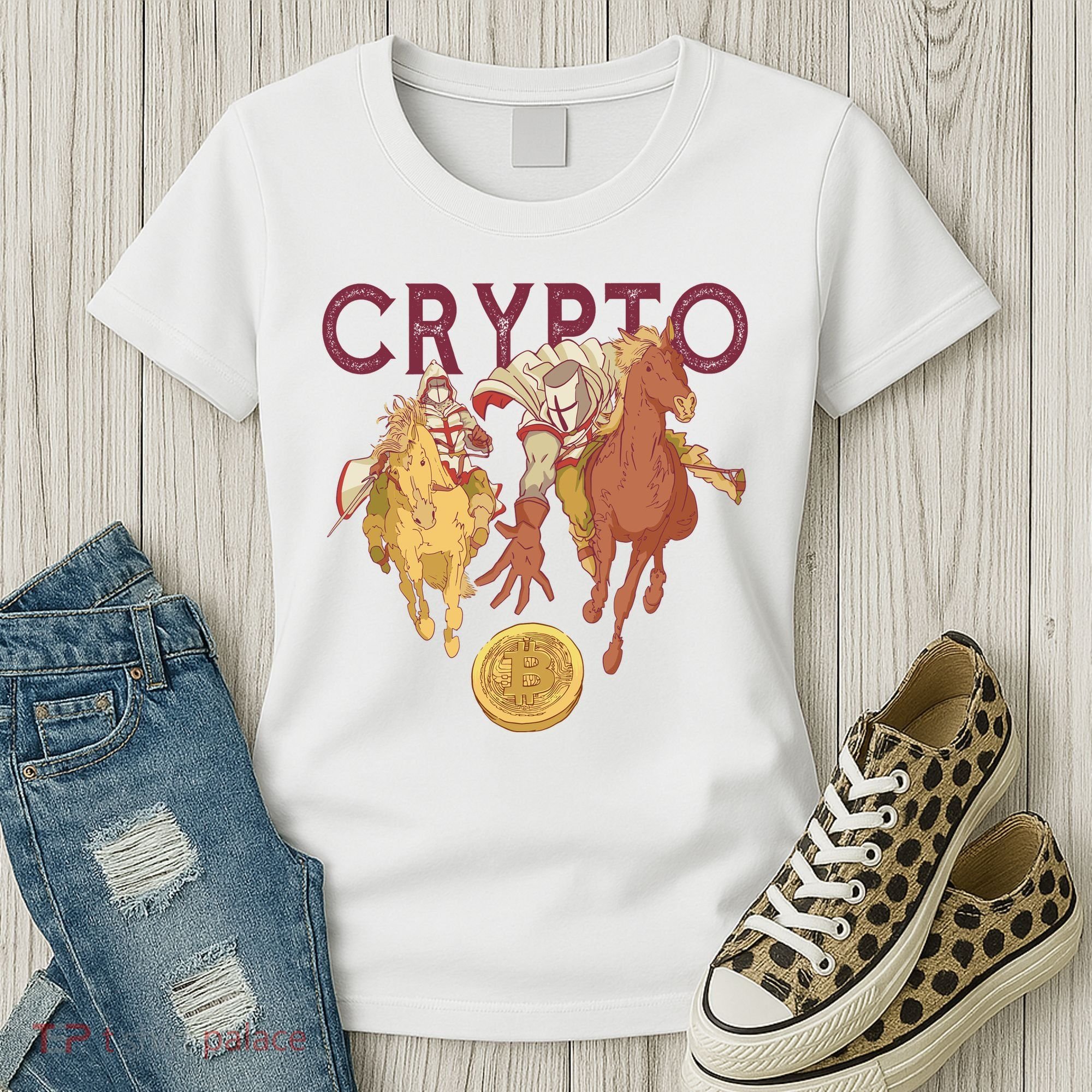 Crypto Knight Warrior Bitcoin Women's T-Shirt