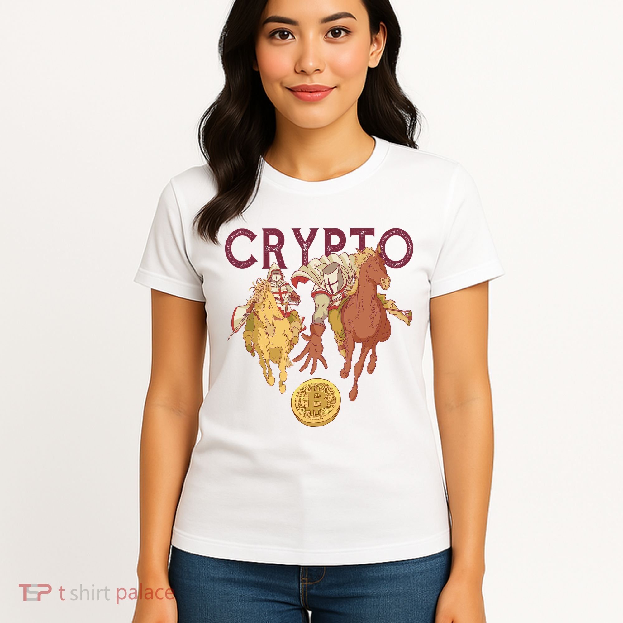 Crypto Knight Warrior Bitcoin Women's T-Shirt
