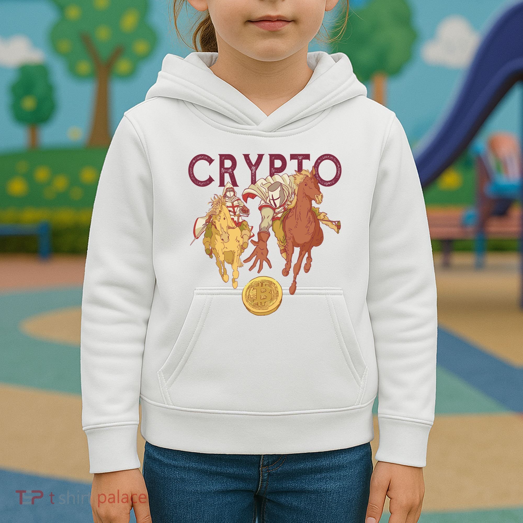 Crypto Knight Warrior Bitcoin Kids Hoodie
