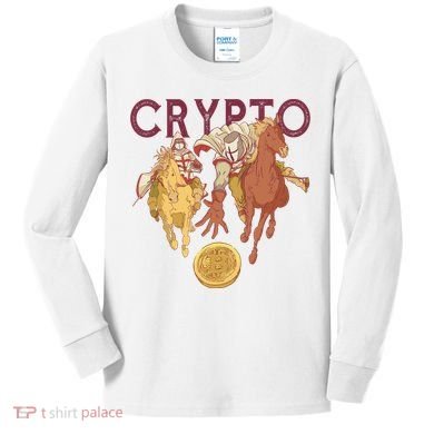 Crypto Knight Warrior Bitcoin Kids Long Sleeve Shirt