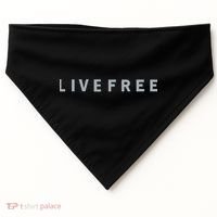 Charlie Kirk Wearing Live Free USA-Made Doggie Bandana thumb 0