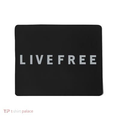 Charlie Kirk Wearing Live Free Mousepad