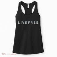 Charlie Kirk Wearing Live Free Women's Tank Top thumb 0