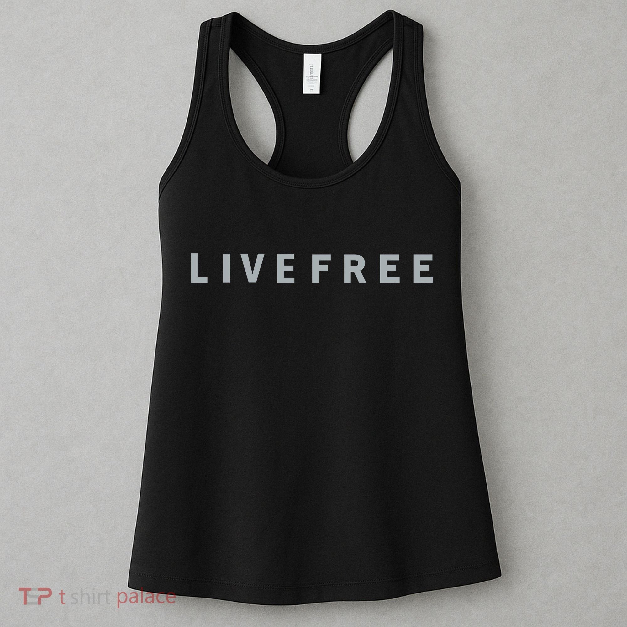 Charlie Kirk Wearing Live Free Women's Tank Top