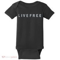 Charlie Kirk Wearing Live Free Baby Bodysuit thumb 0