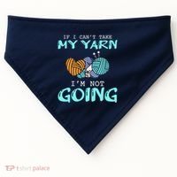 Crocheting Knitting Yarn Funny Knitting Yarn Crochet USA-Made Doggie Bandana thumb 0