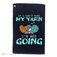 Crocheting Knitting Yarn Funny Knitting Yarn Crochet Golf Towel thumb 0