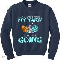 Crocheting Knitting Yarn Funny Knitting Yarn Crochet Kids Sweatshirt thumb 0