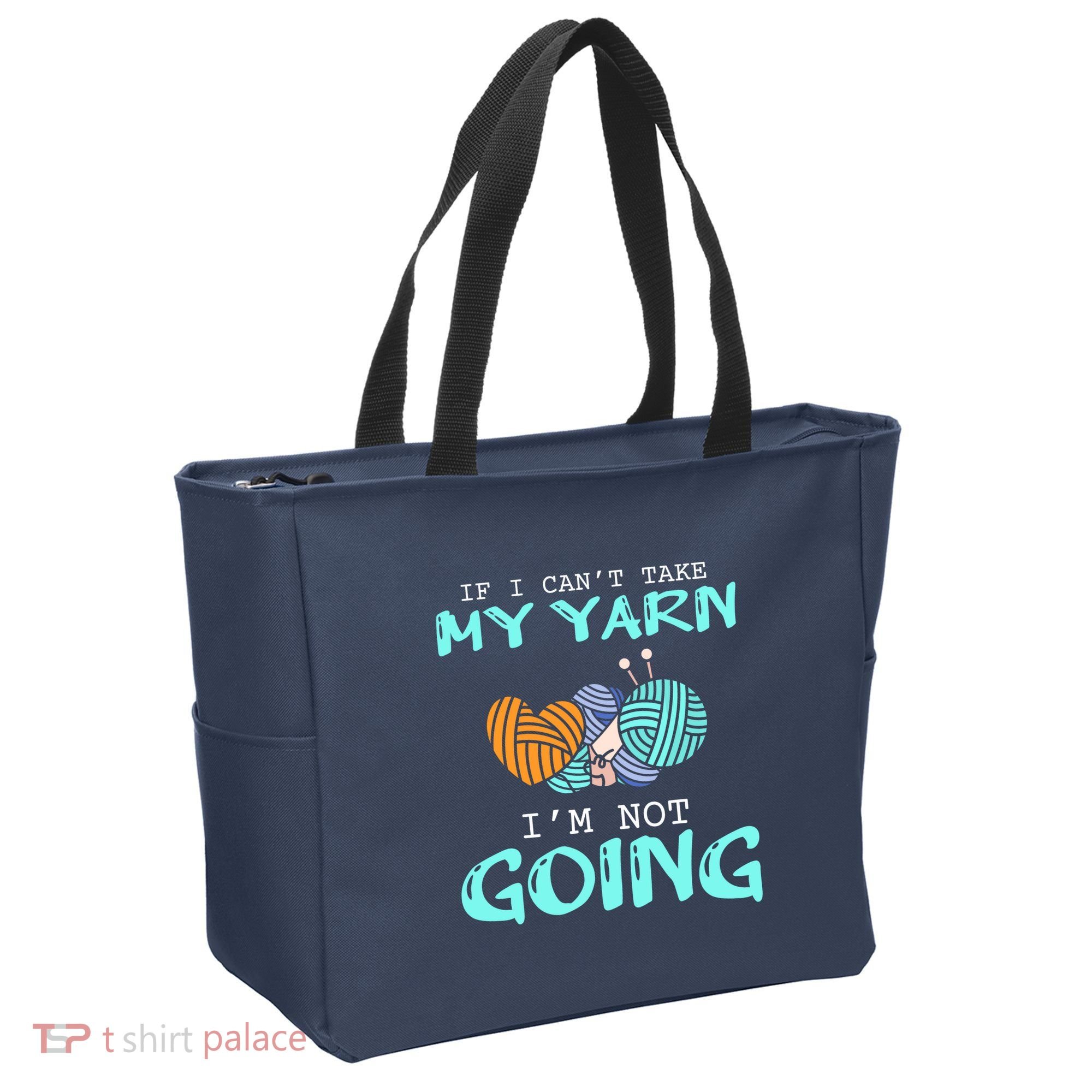 Crocheting Knitting Yarn Funny Knitting Yarn Crochet Tote Bag