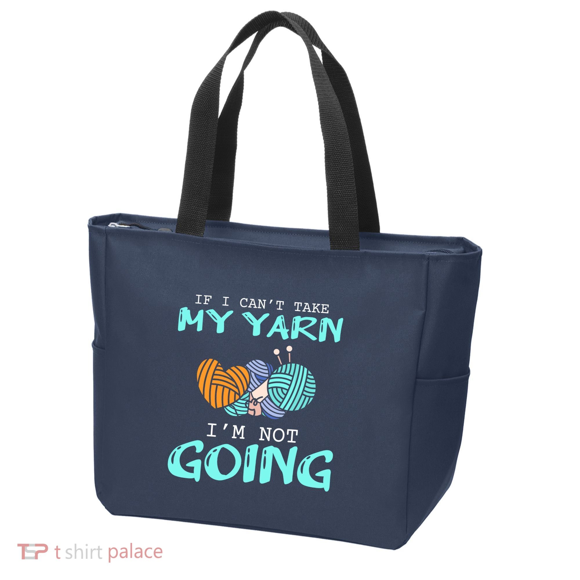 Crocheting Knitting Yarn Funny Knitting Yarn Crochet Tote Bag