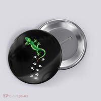 Cool Lizard Art Men Women Herpetology Reptile Lizard Lover Button thumb 0