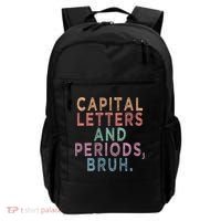 Capital Letters And Periods Bruh Backpack thumb 0