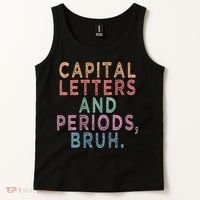 Capital Letters And Periods Bruh Tank Top thumb 2