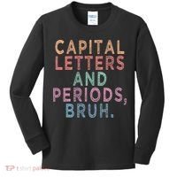 Capital Letters And Periods Bruh Kids Long Sleeve Shirt thumb 0