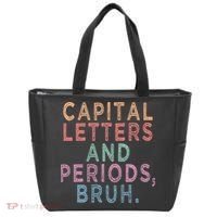 Capital Letters And Periods Bruh Tote Bag thumb 0