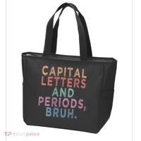 Capital Letters And Periods Bruh Tote Bag thumb 3