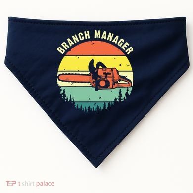 Cool Lumberjack Art Arborist Logger Branch Manager USA-Made Doggie Bandana