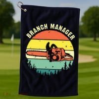 Cool Lumberjack Art Arborist Logger Branch Manager Golf Towel thumb 1