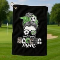 Cute Loud And Proud Soccer Mom Golf Towel thumb 1