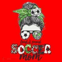 Cute Loud And Proud Soccer Mom Santa Hat thumb 1