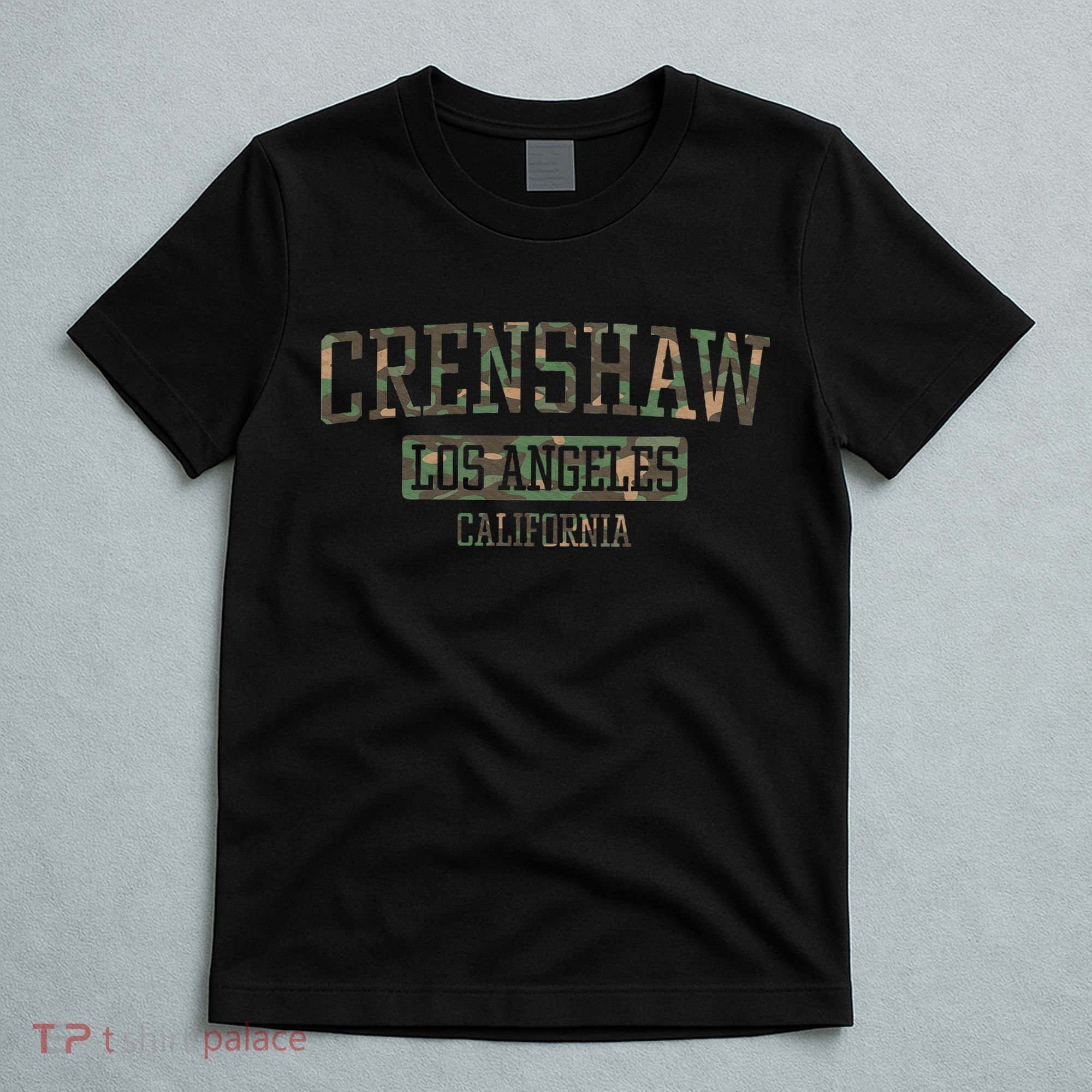 Crenshaw Los Angeles California Vintage Camo T-Shirt