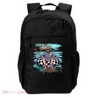 Chillin Like A Felon Trump For President 2024 Retro Summer Backpack thumb 0