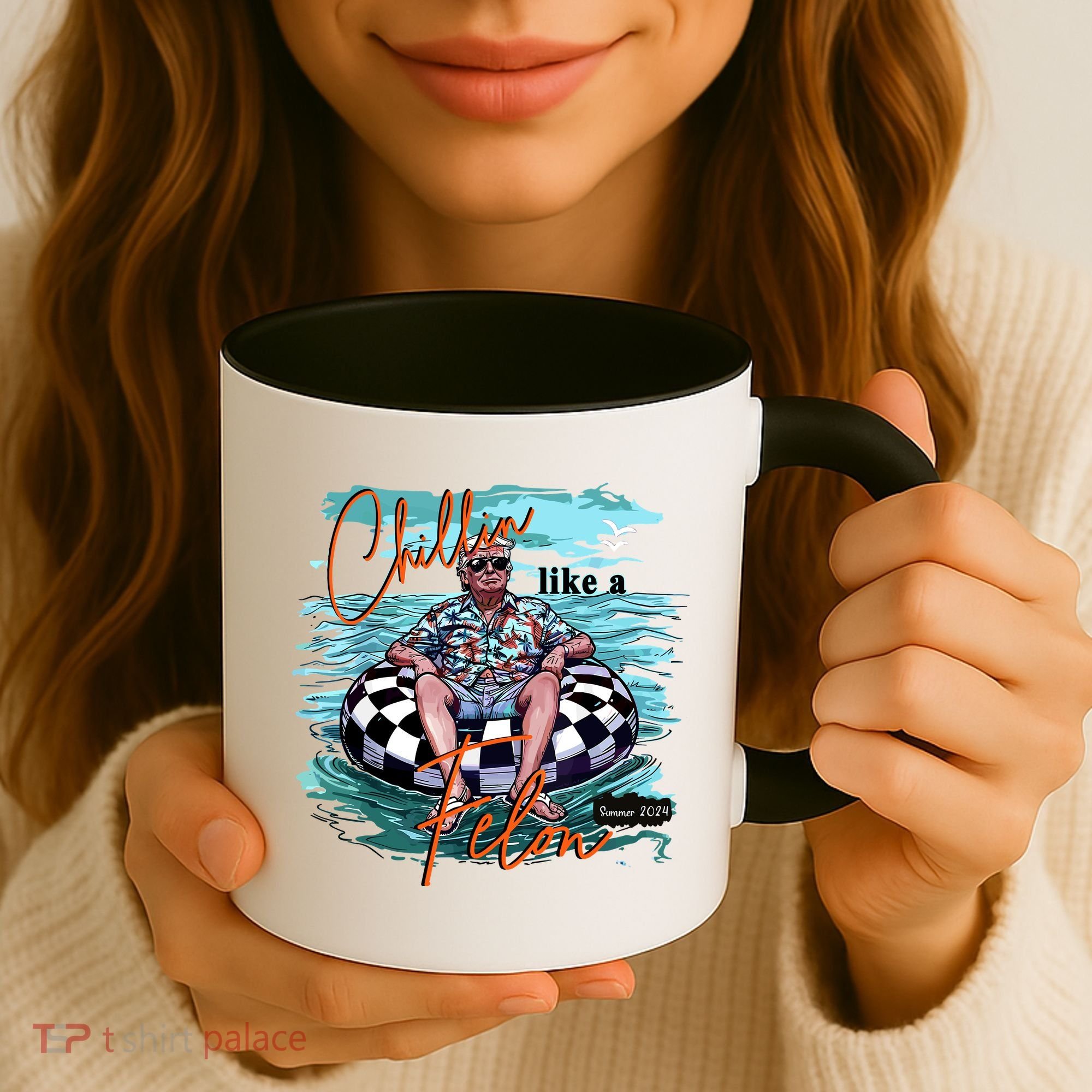 Chillin Like A Felon Trump For President 2024 Retro Summer Coffee Mug