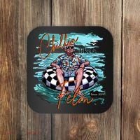 Chillin Like A Felon Trump For President 2024 Retro Summer Coaster thumb 0