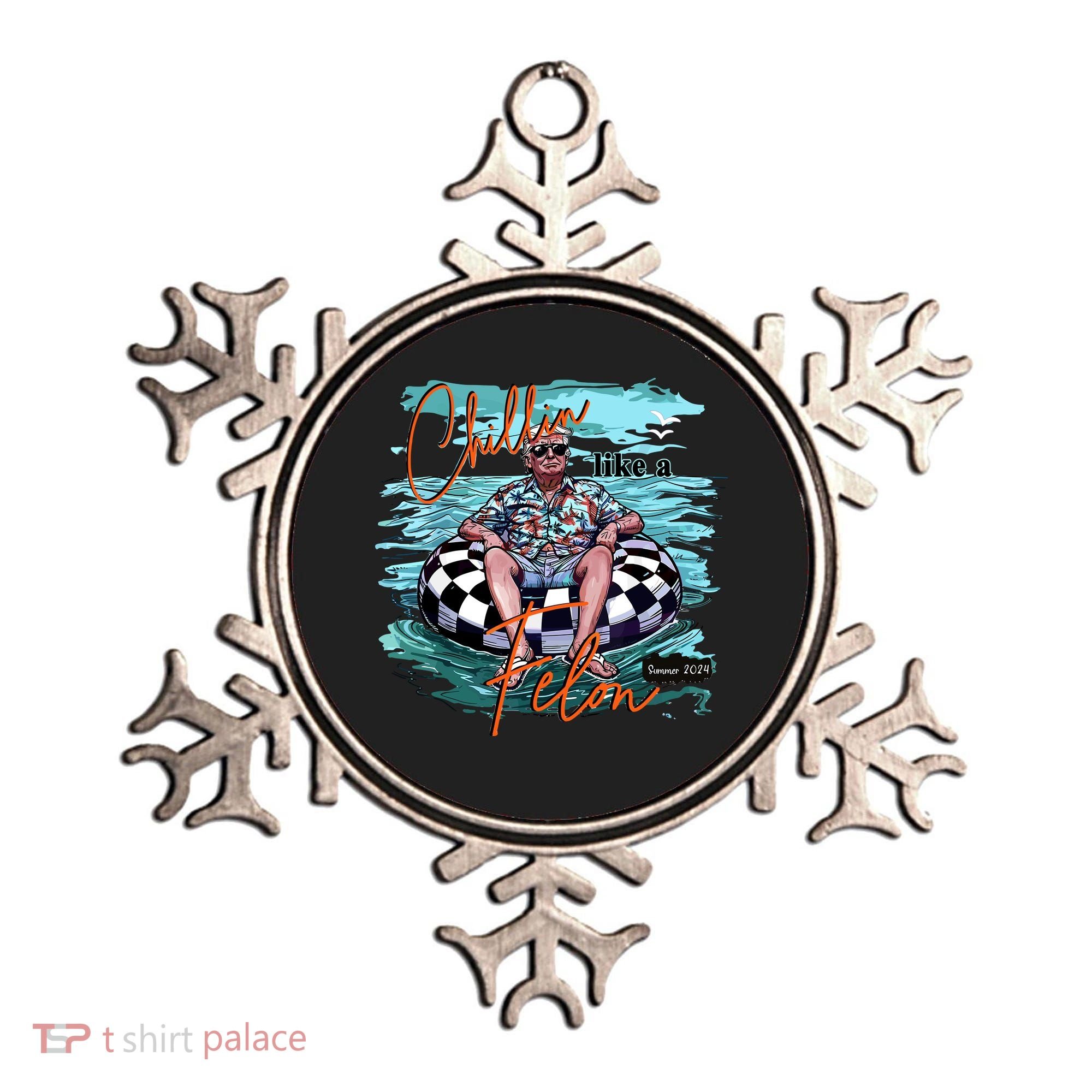 Chillin Like A Felon Trump For President 2024 Retro Summer Ornament