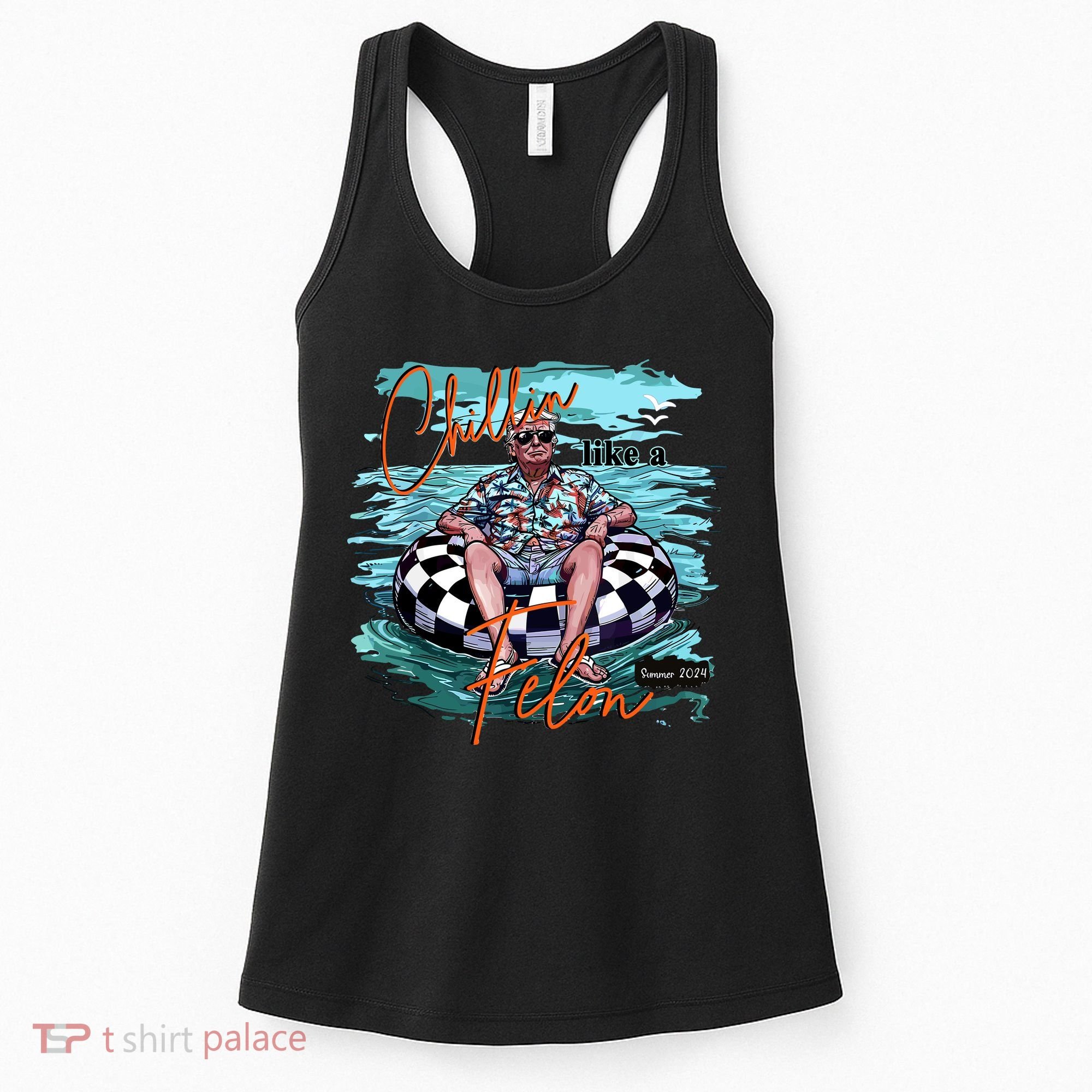 Chillin Like A Felon Trump For President 2024 Retro Summer Women's Tank Top