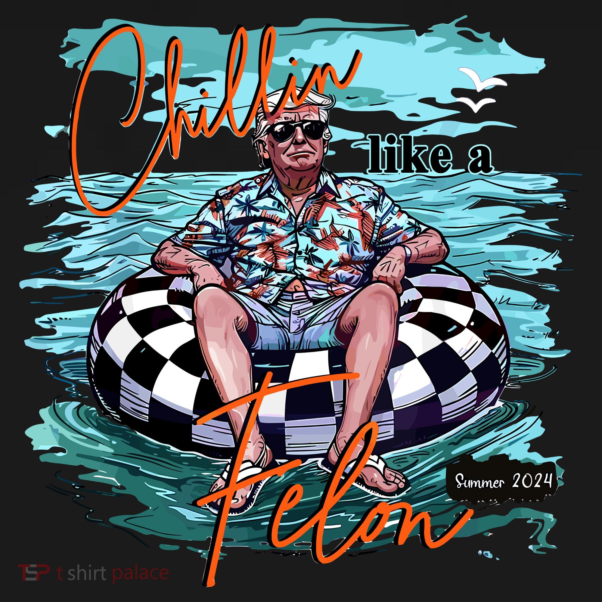 Chillin Like A Felon Trump For President 2024 Retro Summer Women's Tank Top