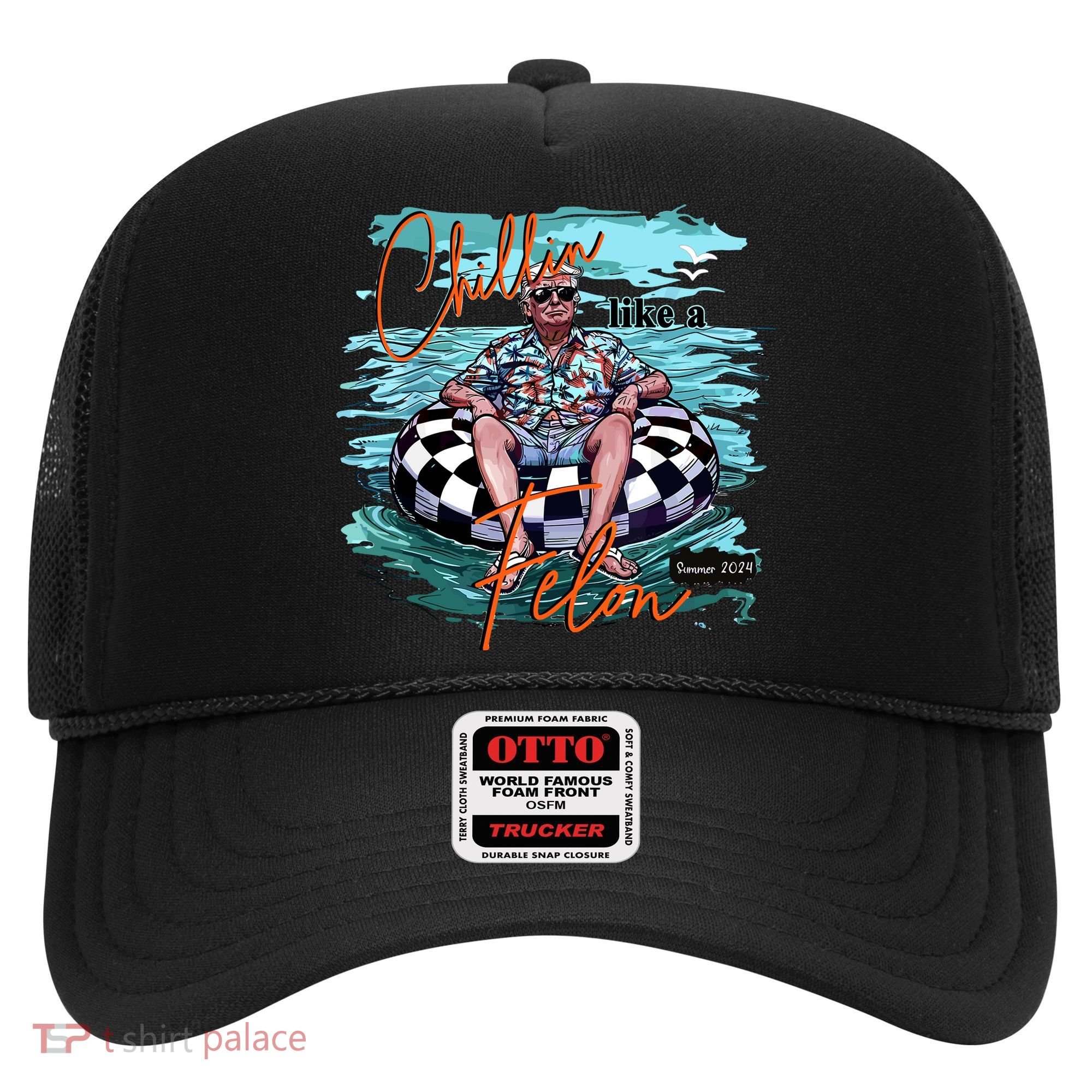 Chillin Like A Felon Trump For President 2024 Retro Summer Hat