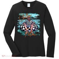 Chillin Like A Felon Trump For President 2024 Retro Summer Women's Long Sleeve Shirt thumb 0