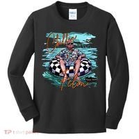 Chillin Like A Felon Trump For President 2024 Retro Summer Kids Long Sleeve Shirt thumb 0